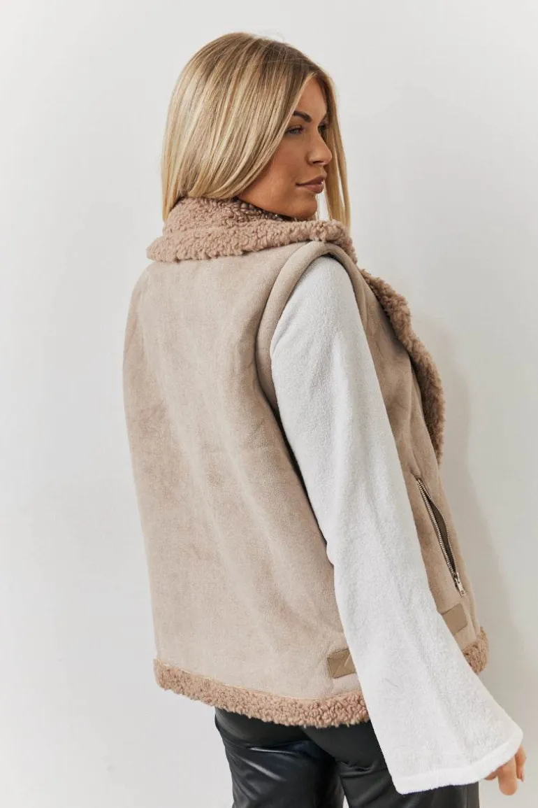 2 In 1 Aviator Coat Gilet