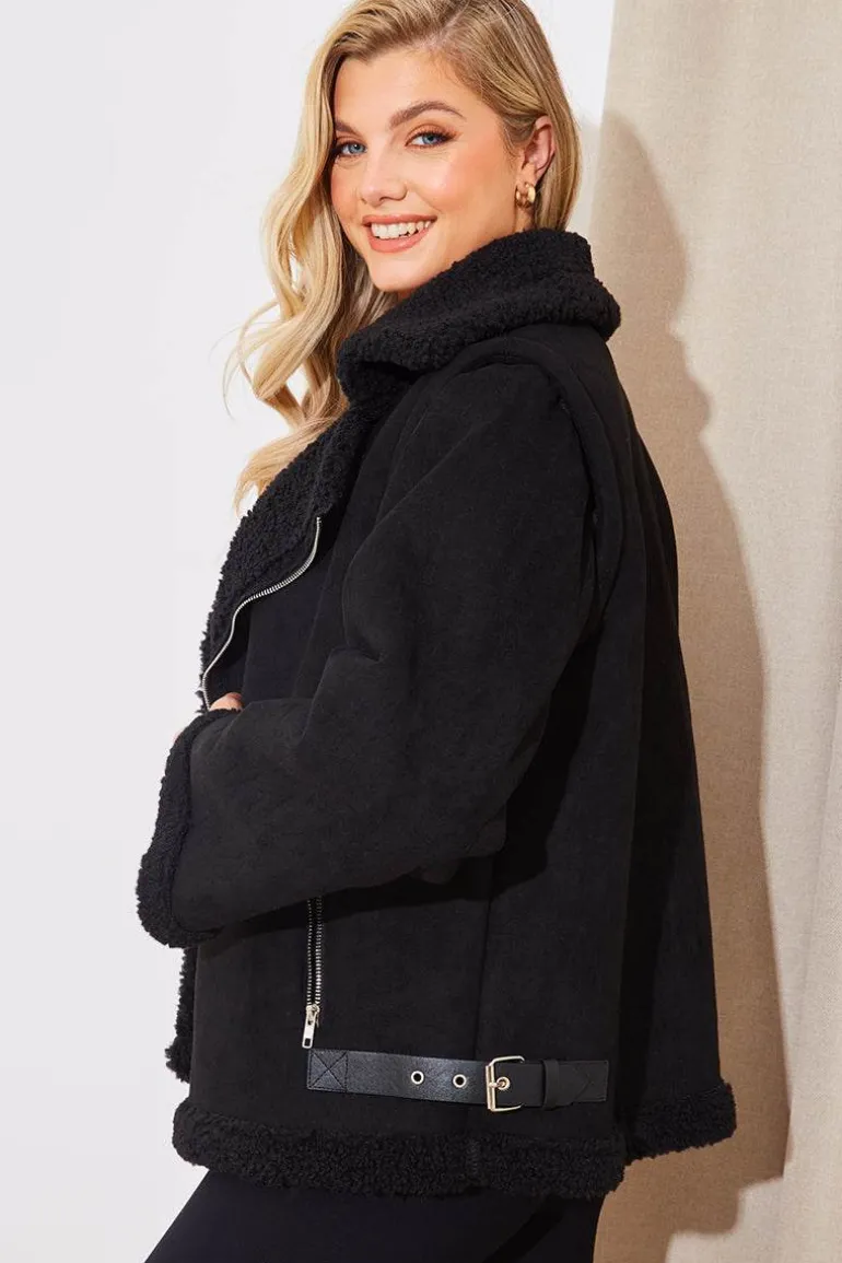 2 In 1 Aviator Coat Gilet