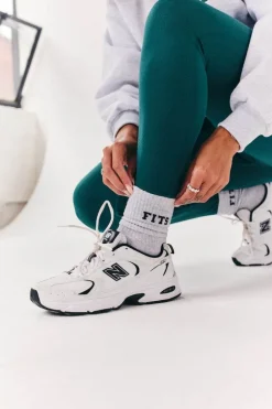 3 Pack Ribbed Crew Fits Slogan Socks