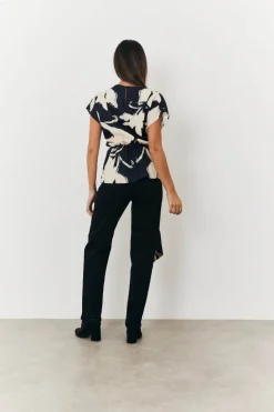 Abstract Drape Top