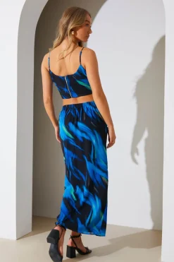Abstract Print Maxi Co-Ord Skirt