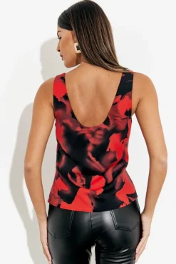 Abstract Scoop Cami Top