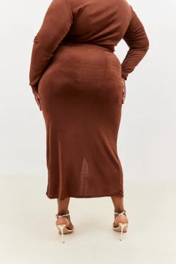 Acetate Slinky Wrap Co-Ord Skirt