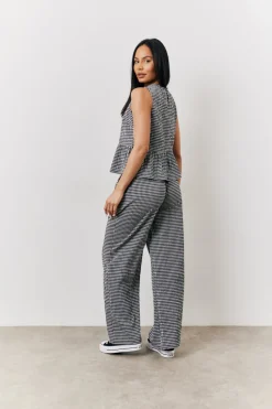 Black Gingham Smock Top