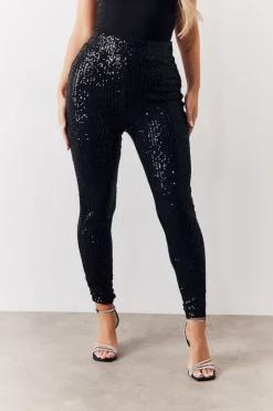 Black Premium Sequin Leggings