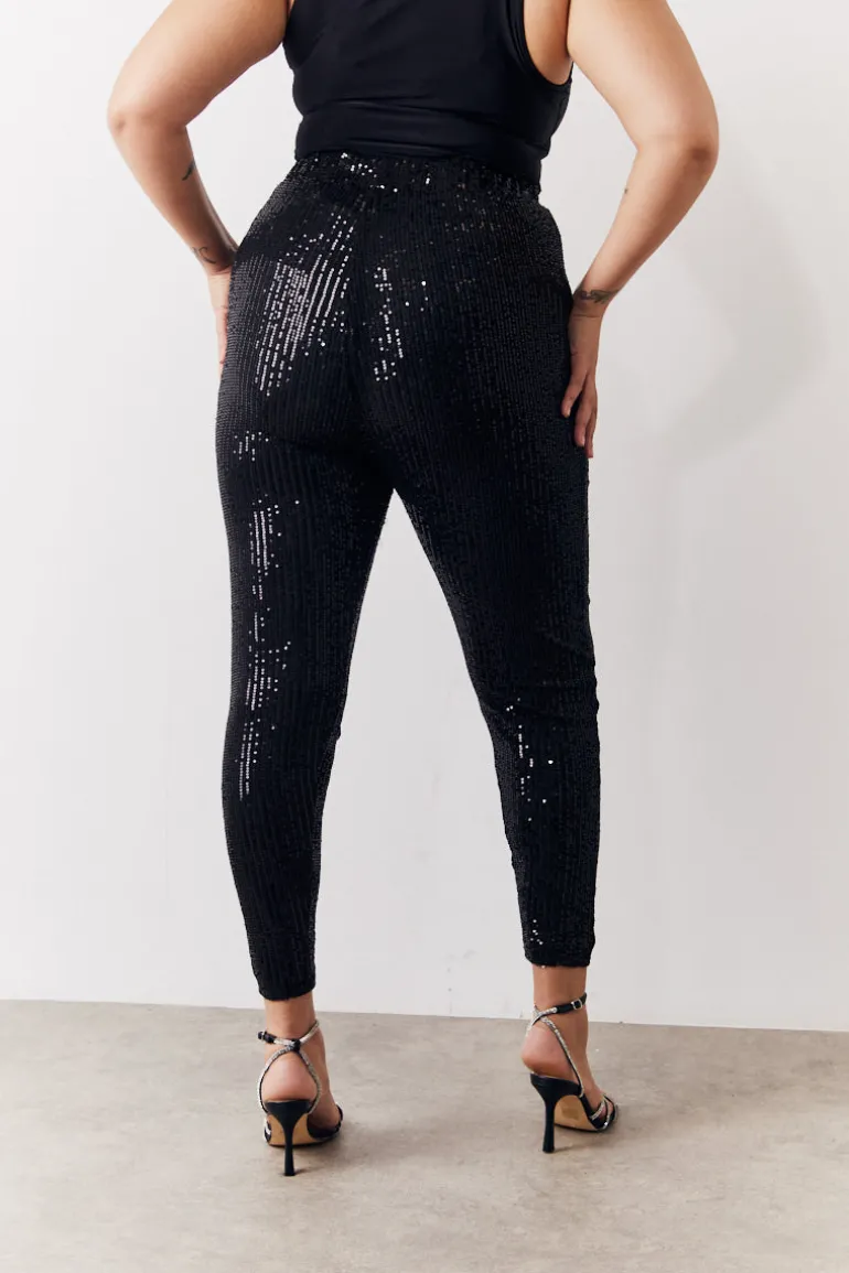 Black Premium Sequin Leggings