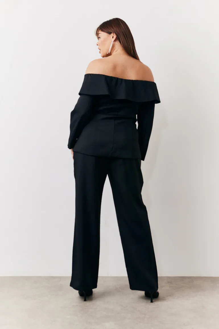 Black Tailored High Waist Trouser