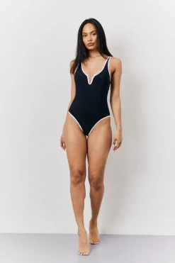Black U Bar Swimsuit