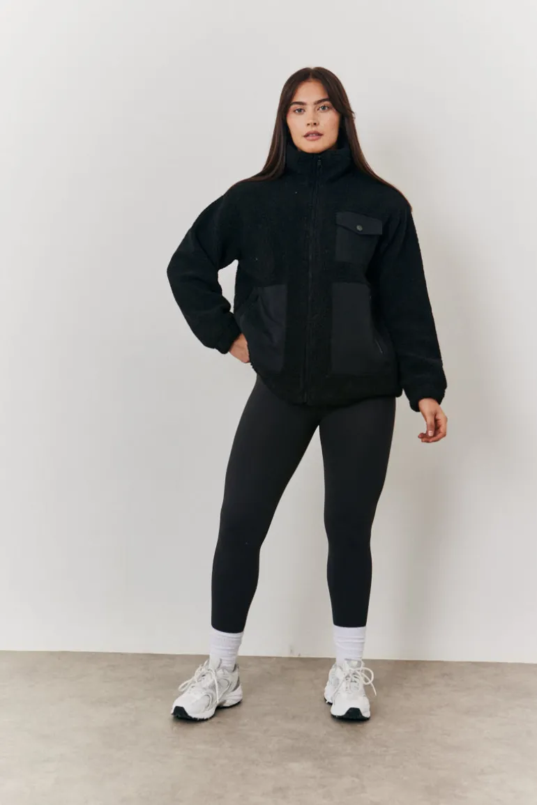 Borg Jacket With Pocket Detail