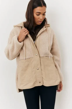 Borg Patched Quilted Jacket