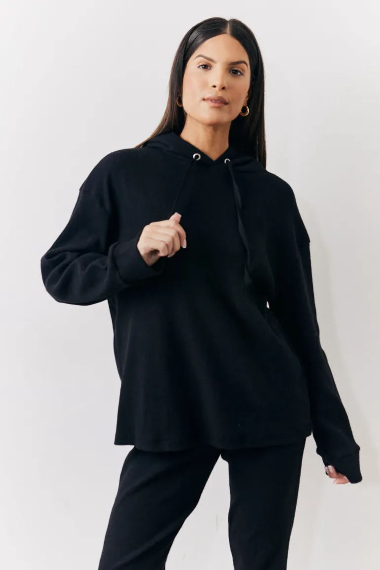 Brushed Rib Co Ord Hoodie
