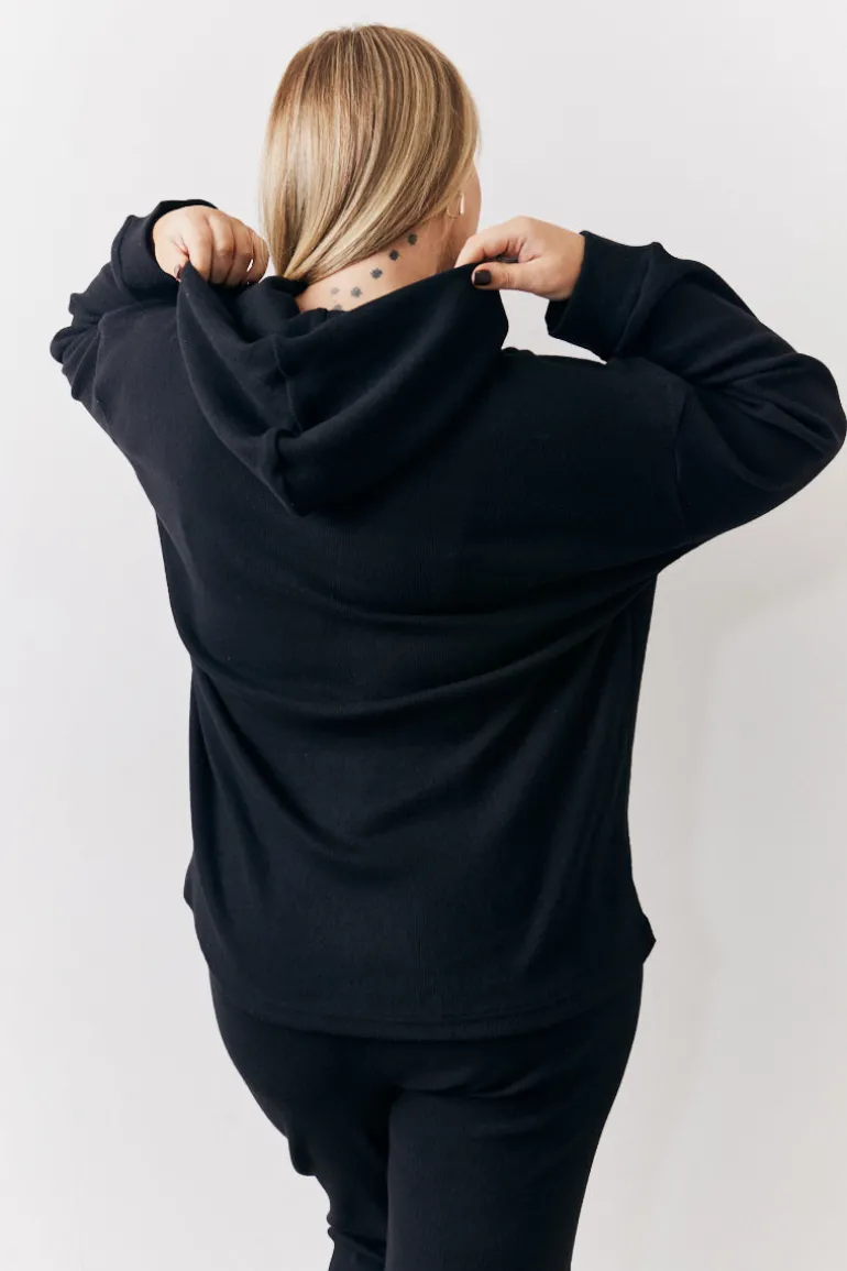 Brushed Rib Co Ord Hoodie