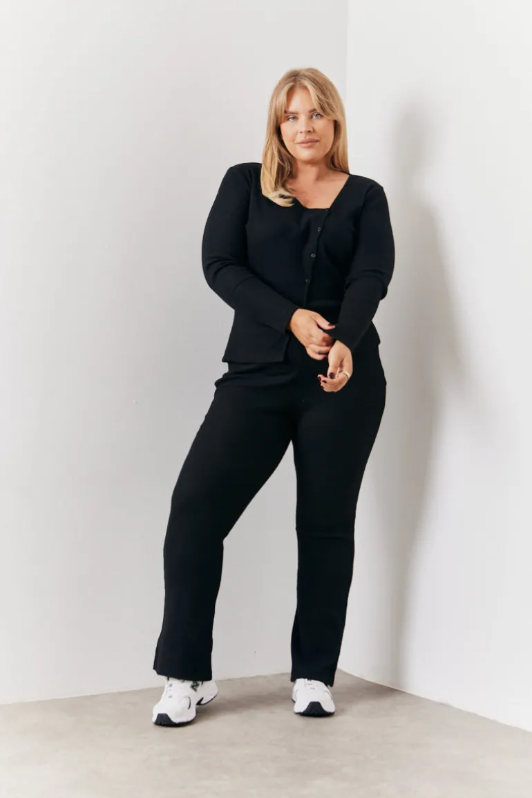 Brushed Rib Fit & Flare Co-Ord Trouser