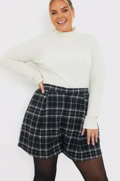 Brushed Rib High Neck Long Sleeve Top