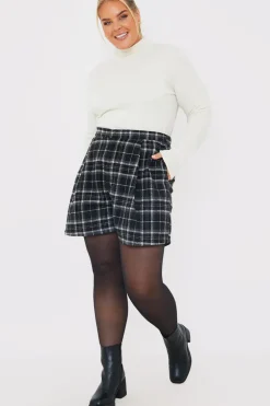 Brushed Rib High Neck Long Sleeve Top