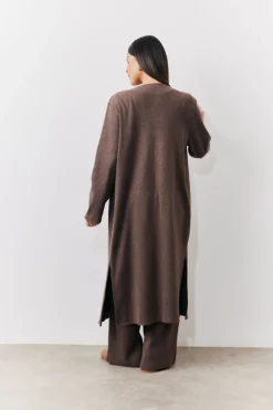 Brushed Rib Maxi Co Ord Cardigan