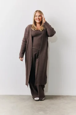 Brushed Rib Maxi Co Ord Cardigan