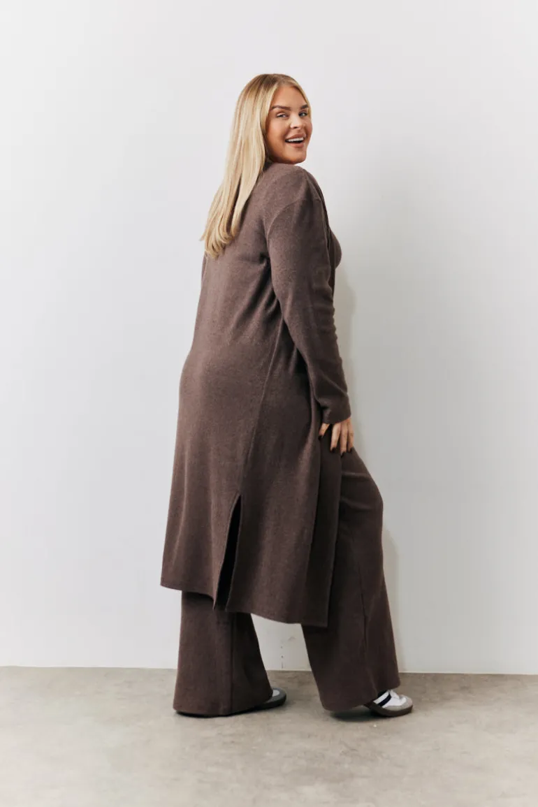 Brushed Rib Maxi Co Ord Cardigan