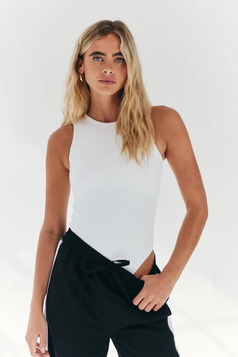 Built In Bra Sculpt & Control Racer Neck Bodysuit