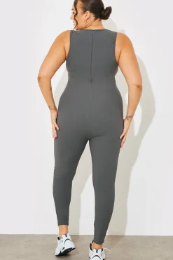 Built-In Bra Racer Neck Sleeveless Sculpt and Control Unitard