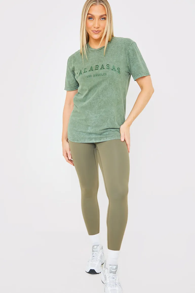 Calabasas' Acid Wash Slogan T-Shirt