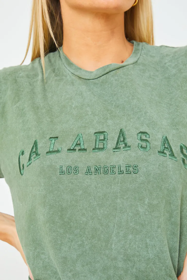 Calabasas' Acid Wash Slogan T-Shirt