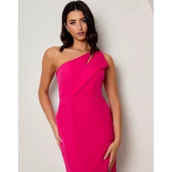 Chi Chi London One Shoulder Cut Out Mini Dress in Pink