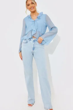 Chiffon Frill Blouse
