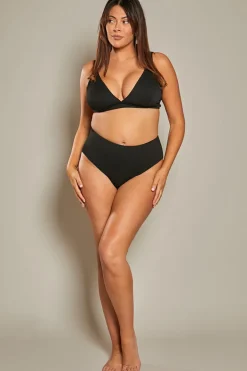 Contour Rib High Leg High Waisted Bikini Bottoms