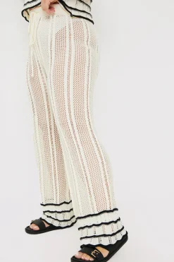 Contrast Binding Crochet Co-Ord Trouser