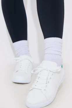 CONTRAST COLOUR HEEL LACE UP TRAINERS