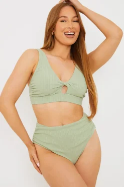 Control High Waisted Rib Bikini Bottoms