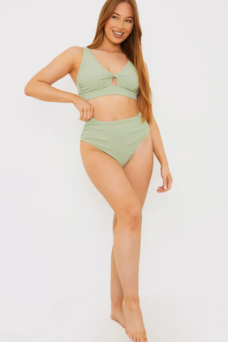 Control High Waisted Rib Bikini Bottoms