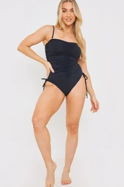 Control Ruched Tie Side Swimsuit