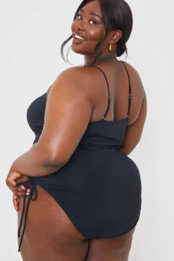 Control Ruched Tie Side Swimsuit