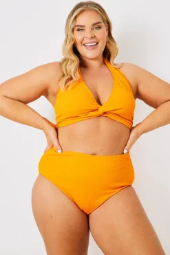 Control Textured High Waist Bikini Bottoms