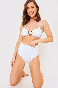 Controlled Textured Crinkle High Waisted Bikini Bottoms