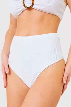 Controlled Textured Crinkle High Waisted Bikini Bottoms