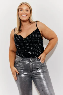 Cowl Neck Hotfix Camisole Top