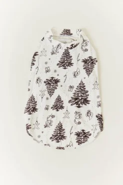 Cream Christmas Tree Matching Dog Coat
