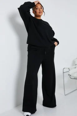 Crew Neck Fleecback Sweater