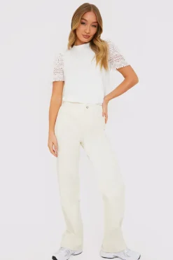Crochet Sleeve T-Shirt