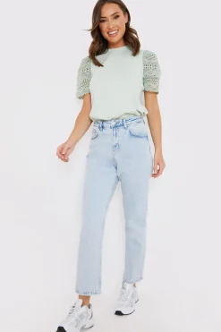 Crochet Sleeve T-Shirt