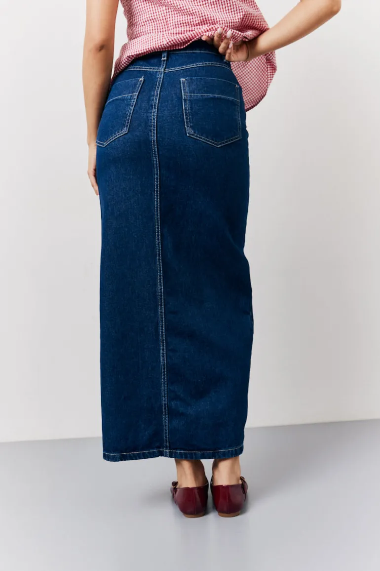 Denim Maxi Skirt