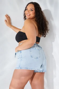 Denim Paper Bag Short
