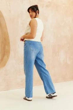 Denim Wide Leg Jeans