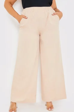 Elasticated Waist Wide Leg Trousers