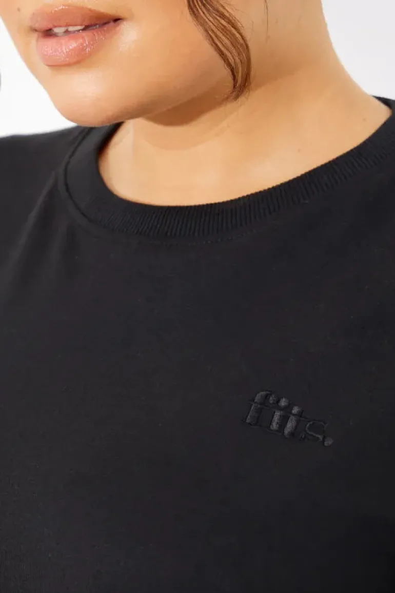 Embroidered Jersey Crew Neck T-Shirt