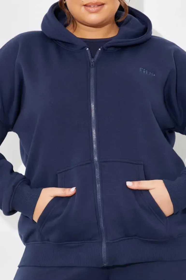 Embroidered Zip Up Jersey Jacket