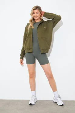 FITS EMBROIDED ZIP UP JERSEY JACKET